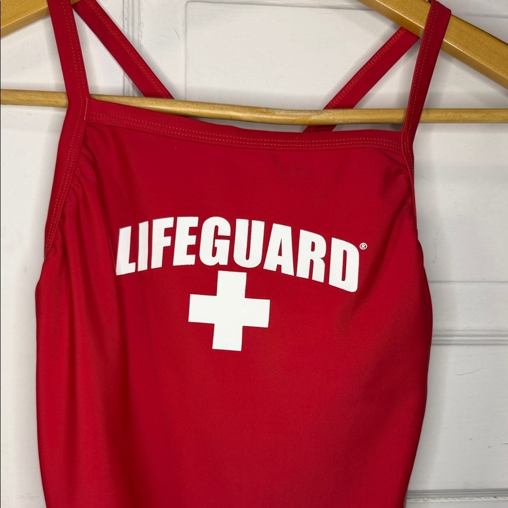 NWT One Piece Official LIFEGUARD® Red Racerback Swimsuit Size 30 / XS -Small NWT - Picture 2 of 11